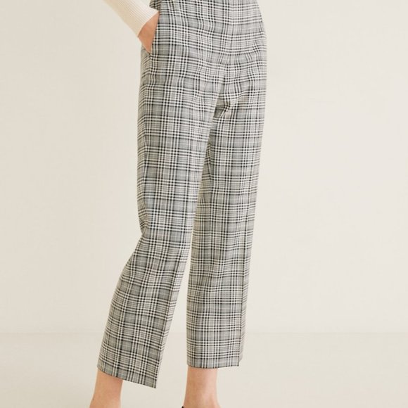 NWT Mango Plaid trousers size USA 2 EUR 34 - Picture 2 of 5
